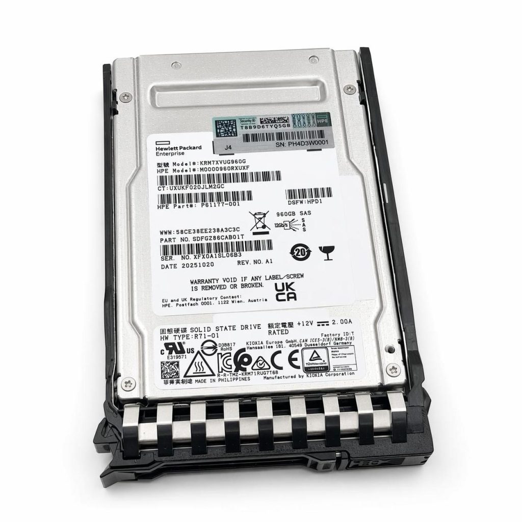 P40510-B21 HPE 960GB SAS 12G Mixed Use SFF BC Value SAS Multi-Vendor SSD