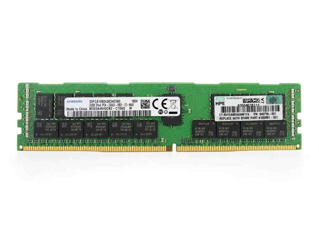 HPE 815098-B21 32GB 2Rx4 DDR4-2666 PC4-2666V-R ECC Registered RDIMM Smart Memory