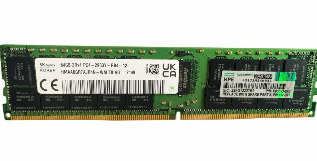 HPE P00930-B21 64GB 2Rx4 PC4-2933Y-R ECC Registered RDIMM Smart Memory Kit P06192-001/P03053-0A1
