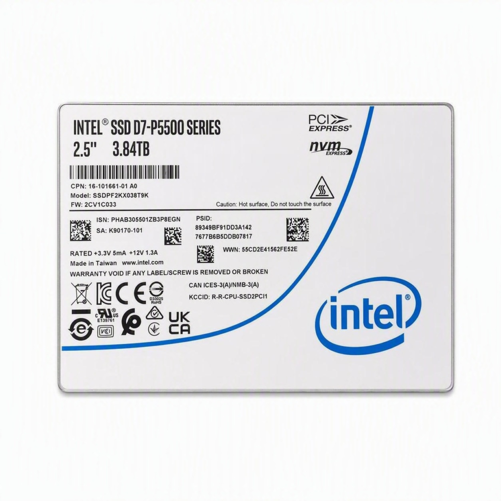 Intel D7‑P5500 3.84TB 2.5″ NVMe PCIe Enterprise SSD SSDPF2KX038T9K