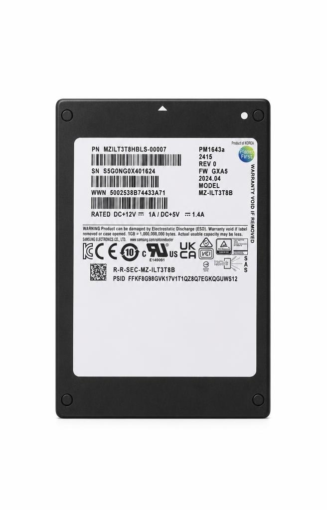Samsung PM1643a MZ‑ILT3T8B 3.84TB 2.5″ SFF SAS Enterprise SSD